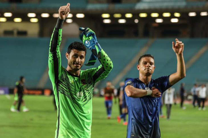 الشناوي وسعد سمير بعد الفوز على الترجي الشناوي وسعد سمير بعد الفوز على الترجي